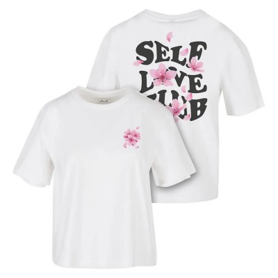 тениска,дамски,тениски,miss,tee,self,love,club,short,sleeve,t,shirt,white