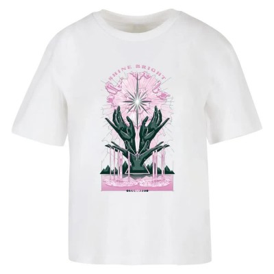 тениска,дамски,тениски,miss,tee,shine,bright,short,sleeve,t,shirt,white,(white)