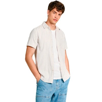 риза,с,къс,ръкав,мъжки,ризи,pepe,jeans,maco,short,sleeve,shirt,white