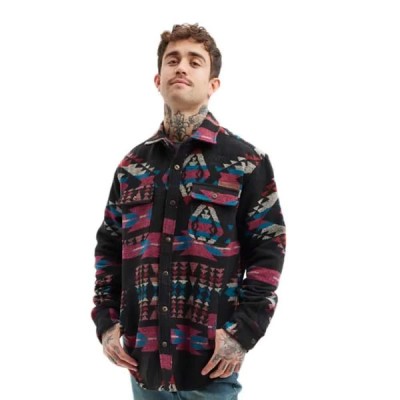 риза,с,дълъг,ръкав,мъжки,ризи,hydroponic,aztec,long,sleeve,shirt,black,(black,vivid,aztec)