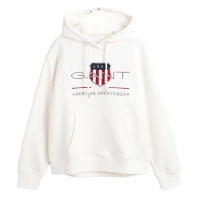 суичър,дамски,блузи,gant,archive,shield,hoodie,white