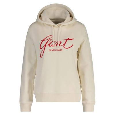 суичър,дамски,блузи,gant,reg,script,hoodie,beige