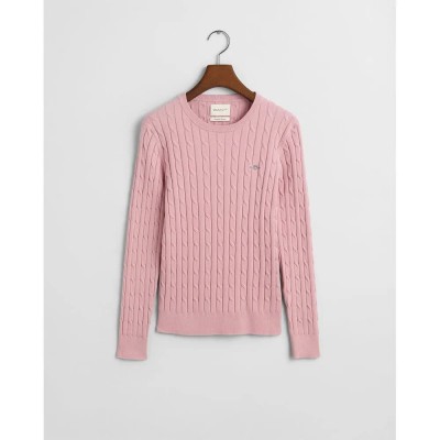 блуза,дамски,пуловери,дамски,плетени,дрехи,gant,stretch,cable,sweater,dusty,pink,(pink)