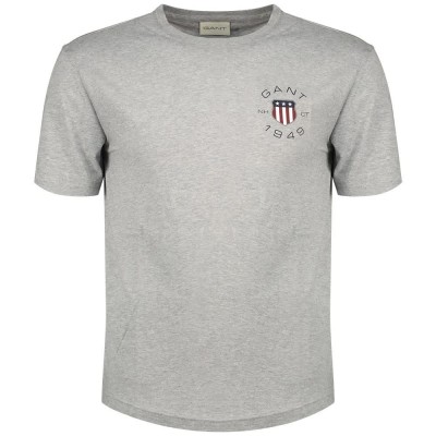 тениска,мъжки,тениски,gant,2003269,short,sleeve,t,shirt,grey,melange,(grey)