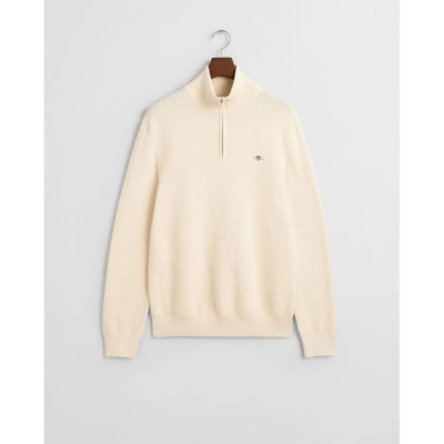 блуза,мъжки,пуловери,gant,8030211,half,zip,sweater,beige