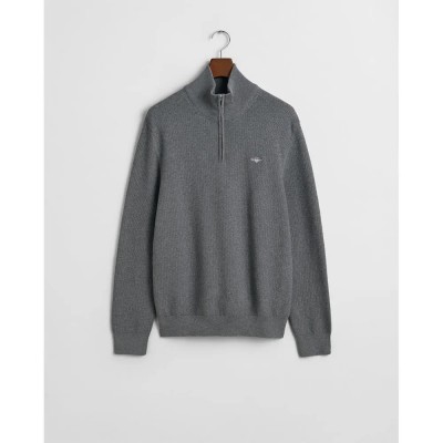 блуза,мъжки,пуловери,gant,8030211,half,zip,sweater,dark,grey,melange,(grey)