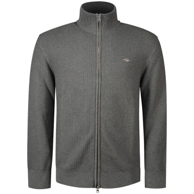 блуза,мъжки,пуловери,gant,8030212,full,zip,sweater,grey,(dark,grey,melange)