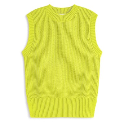 потник,дамски,пуловери,дамски,плетени,дрехи,ecoalf,hiedra,knitted,vest,yellow