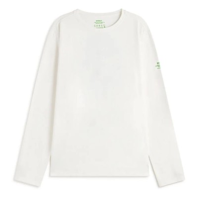 тениска,мъжки,тениски,ecoalf,liber,long,sleeve,t,shirt,white