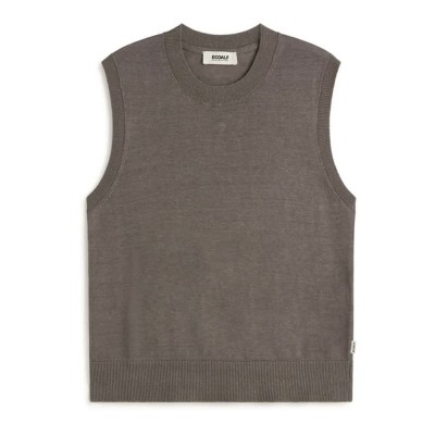потник,дамски,пуловери,дамски,плетени,дрехи,ecoalf,melia,knitted,vest,dark,grey,(grey)
