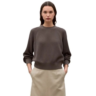 блуза,дамски,пуловери,дамски,плетени,дрехи,ecoalf,noni,sweater,dark,grey,(brown)