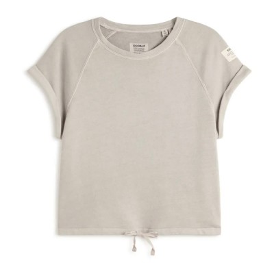 риза,с,къс,ръкав,дамски,блузи,ecoalf,reine,short,sleeve,sweatshirt,beige