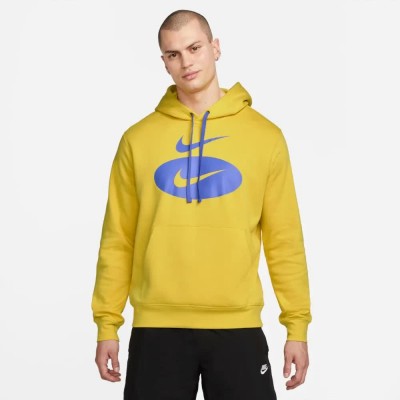 суичър,мъжки,пуловери,nike,swoosh,league,hoodie,yellow,(sulfur)