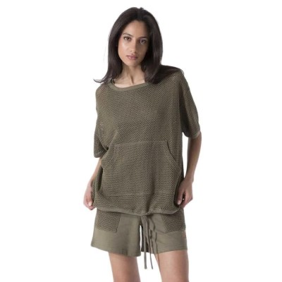 тениска,дамски,тениски,everlast,crochet,short,sleeve,t,shirt,green,(military,green)