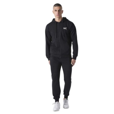 анцуг,мъжки,анцузи,everlast,hooded,zip,top+pant,tracksuit,black