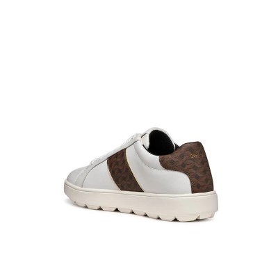 маратонки,дамски,маратонки,geox,d,spherica,ecub,1,a,trainers,white,dark,brown,(white)