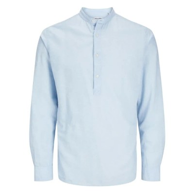 риза,с,дълъг,ръкав,мъжки,ризи,jack,&,jones,ebreeze,half,placket,long,sleeve,shirt,blue,(chambray,blue)