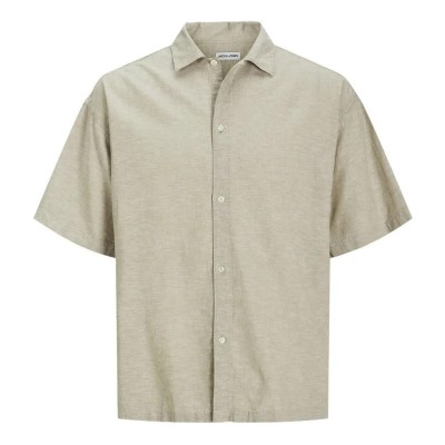 риза,с,къс,ръкав,мъжки,ризи,jack,&,jones,ebreeze,oversized,short,sleeve,shirt,beige,(crockery)