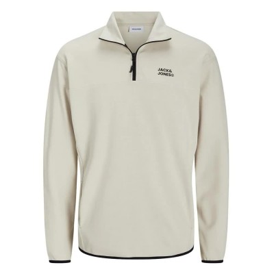 блуза,мъжки,пуловери,jack,&,jones,matty,logo,half,zip,sweatshirt,moonbeam,(beige)