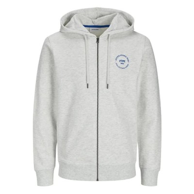 блуза,мъжки,пуловери,jack,&,jones,simon,full,zip,sweatshirt,white,melange,(grey)