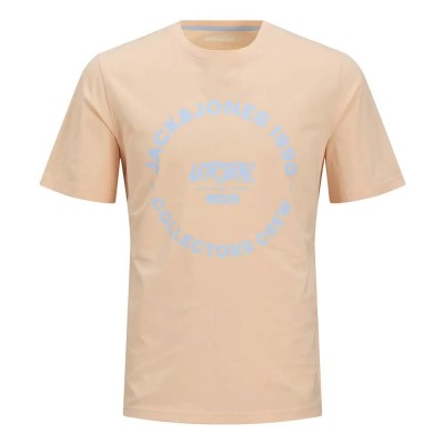 тениска,мъжки,тениски,jack,&,jones,simon,short,sleeve,t,shirt,peach,parfait,print,big,(beige)
