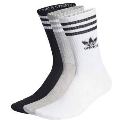 чорапи,мъжки,чорапи,adidas,originals,mid,cut,crew,socks,3,pairs,multicolor,(white,medium,grey,heather,black)