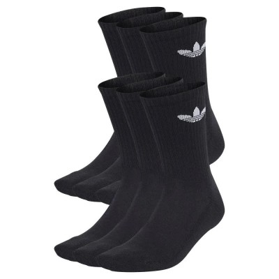 чорапи,мъжки,чорапи,adidas,originals,trefoil,cushion,crew,socks,6,pairs,black