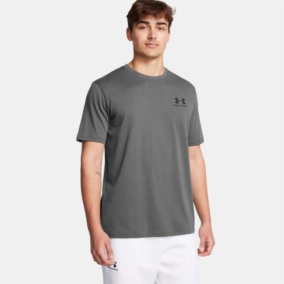 тениска,мъжки,тениски,дамски,тениски,under,armour,sportstyle,left,chest,short,sleeve,t,shirt,grey,(castlerock,black)