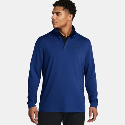 блуза,мъжки,пуловери,under,armour,golf,playoff,half,zip,sweatshirt,blue,(tech,blue,black)