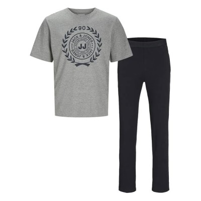 пижама,детски,пижами,jack,&,jones,athens,short,sleeve,pyjama,light,grey,melange,black,(black,grey)