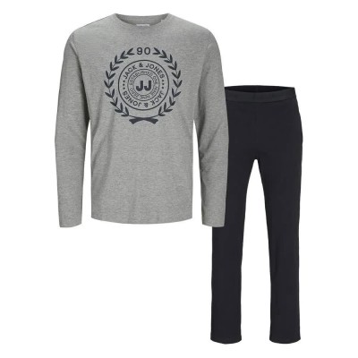 пижама,детски,пижами,jack,&,jones,athens,long,sleeve,pyjama,black,grey,(light,grey,melange,black)