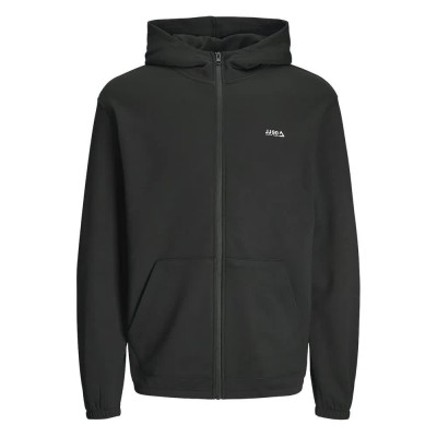 блуза,мъжки,пуловери,jack,&,jones,basic,zip,plus,size,full,zip,sweatshirt,black