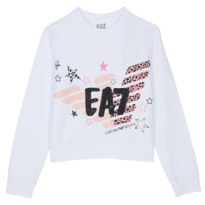 блуза,детски,блузи,ea7,emporio,armani,6rfm07,sweatshirt,white