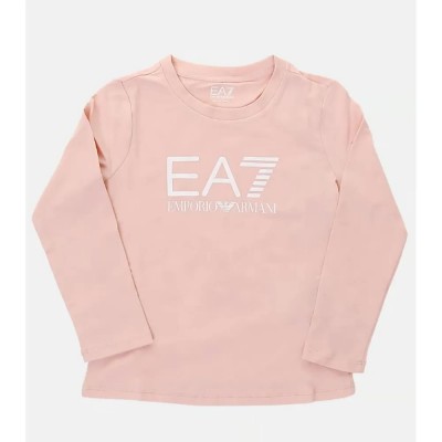 тениска,детски,тениски,ea7,emporio,armani,8nft03,long,sleeve,t,shirt,pink