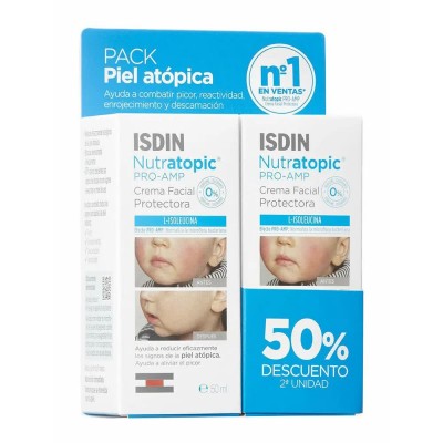 специфични,козметични,продукти,isdin,nutratopic,pro,amp,facial,duo,50ml,moisturizer,2,units,white