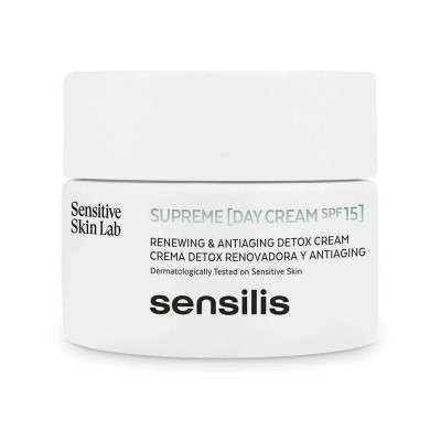 специфични,козметични,продукти,sensilis,supreme,day,spf15+,detox,renewing,and,anti,aging,50ml,moisturizer,clear,(white)