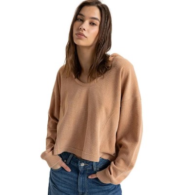 тениска,дамски,тениски,roxy,notice,me,long,sleeve,t,shirt,brown