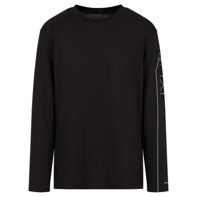 тениска,мъжки,тениски,armani,exchange,6dzth4,zja5z,long,sleeve,t,shirt,black
