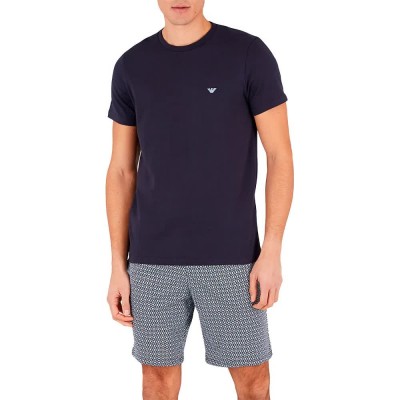 пижама,мъжки,пижами,emporio,armani,111360,4f567,short,sleeve,pyjama,grey