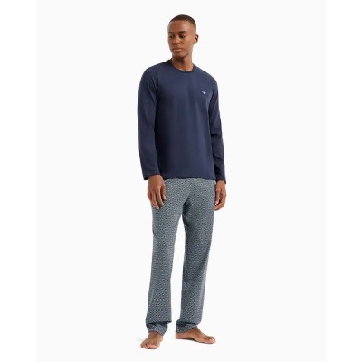 пижама,мъжки,пижами,emporio,armani,111791,4f567,long,sleeve,pyjama,blue