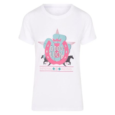 тениска,дамски,тениски,imperial,riding,good,luck,woman,short,sleeve,t,shirt,white,(white)