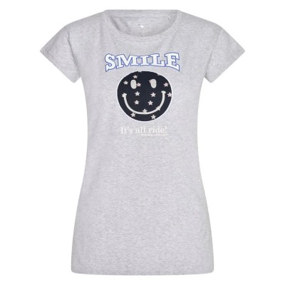 тениска,дамски,тениски,imperial,riding,smiley,stars,woman,short,sleeve,t,shirt,grey,(grey,heather)