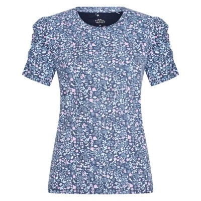 тениска,дамски,тениски,imperial,riding,strike,a,pose,flower,woman,short,sleeve,t,shirt,blue,(navy,aop)