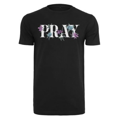 тениска,мъжки,тениски,mister,tee,flower,pray,short,sleeve,t,shirt,black,(black)