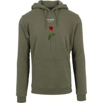 юношески,суичър,мъжки,пуловери,mister,tee,lost,youth,rose,hoodie,green,(olive)