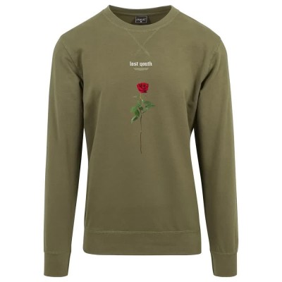 юношеска,тениска,мъжки,пуловери,mister,tee,lost,youth,rose,sweatshirt,olive,(green)