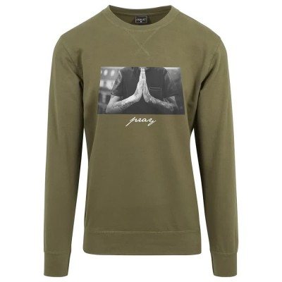 тениска,мъжки,пуловери,mister,tee,pray,sweatshirt,green,(olive)