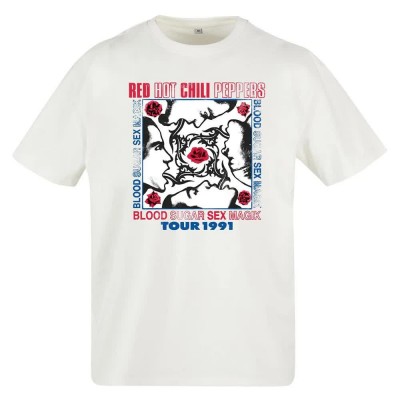 тениска,мъжки,тениски,mister,tee,red,hot,chilli,peppers,oversize,short,sleeve,t,shirt,dye,(white)
