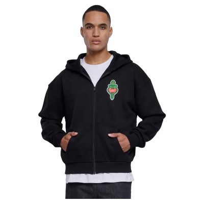 тениска,мъжки,пуловери,mister,tee,santa,monica,heavy,oversize,full,zip,sweatshirt,black
