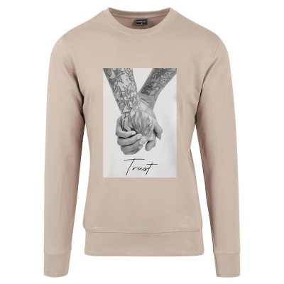 тениска,мъжки,пуловери,mister,tee,trust,2.0,sweatshirt,darksand,(beige)